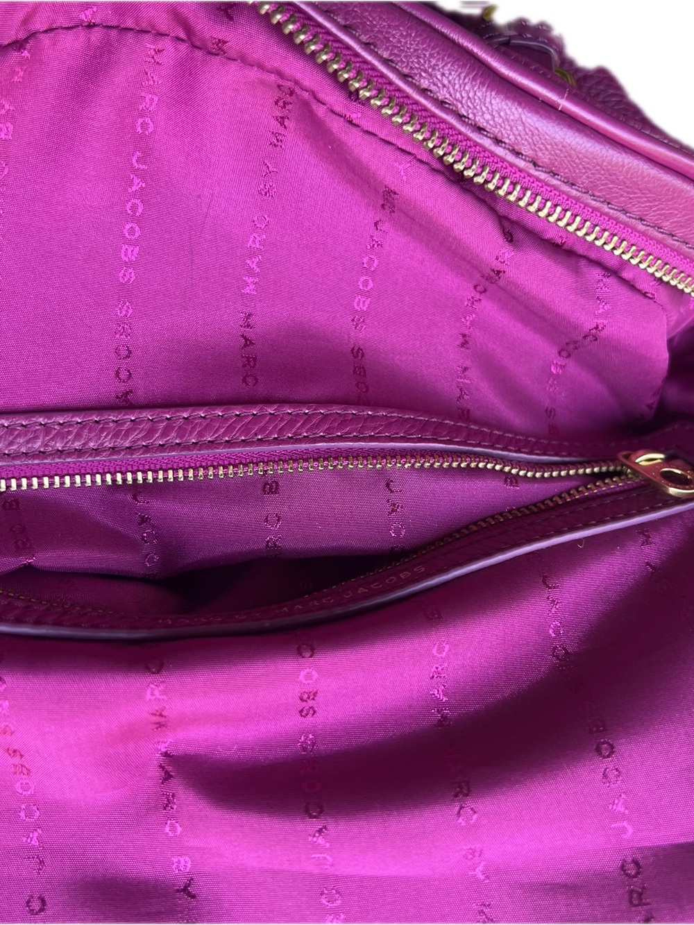 Marc by Marc Jacobs Plum Leather Dome Satchel with Gold Hardware - Picture 12 of 13